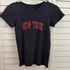 Brandy Melville Black Tee with Red Print